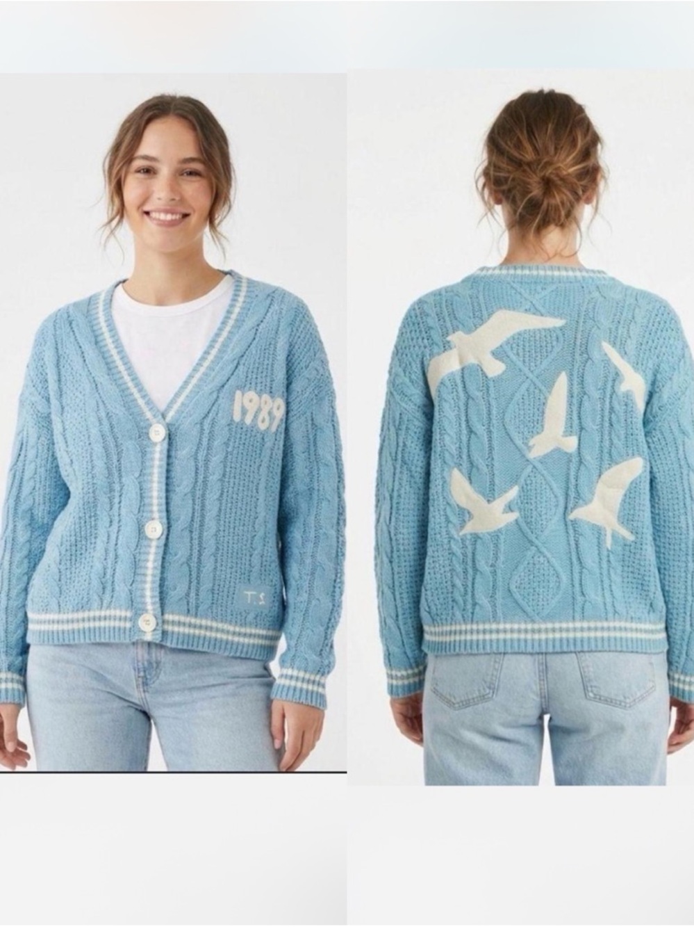 Taylor Swift 1989 Blue Cardigan Sweater
